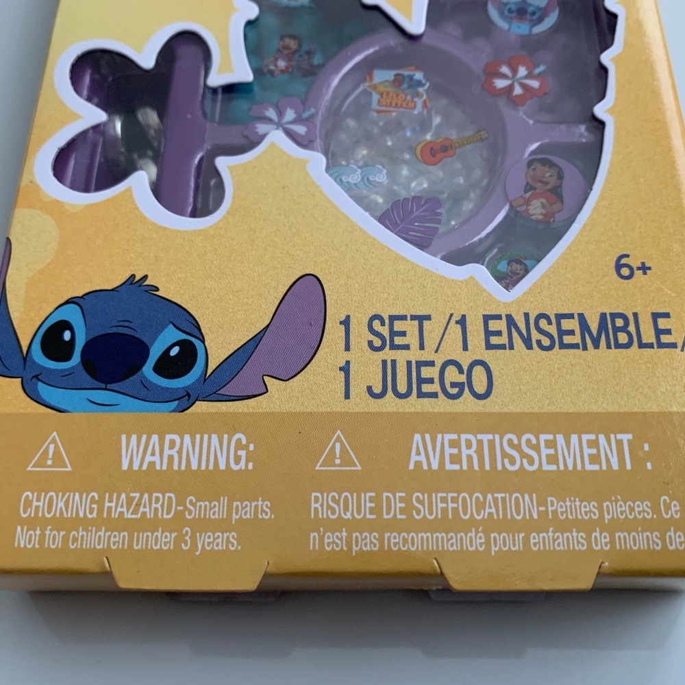 Disney Stitch Charm Bracelet Activity Set – 408-Piece Jewelry Kit for Girls